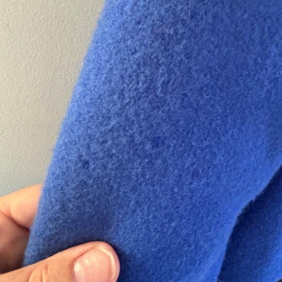 Vintage Rothschild Girl's Wool Blend Long Coat Velvet Trim Royal Blue Size 8 - Picture 6 of 11